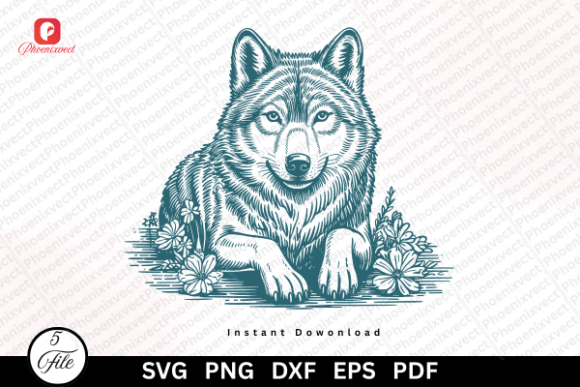 Botanical Woodland Floral Wolf SVG PNG: A Guide to Mystical Design