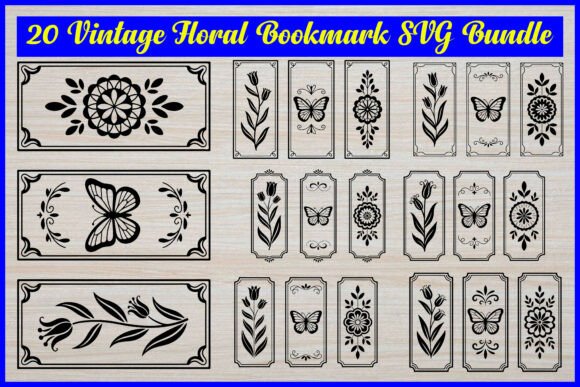 Bring Timeless Elegance to Your Crafts with the 24 Vintage Floral Bookmark SVG Bundle