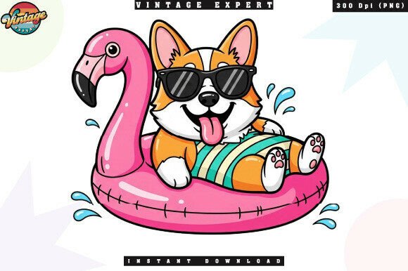 Cool Dog Summer Pool Float Vacation PNG: A Practical Asset for Seasonal Design