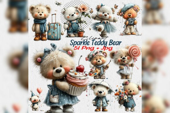 Evaluating Sparkle Teddy Bear Clipart for Valentine’s Day Design Projects