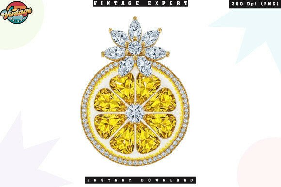 Luxury Lemon Gemstone Jewelry PNG: Elevating Creative and Commercial Design with Premium Visual Assets