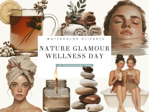 Nature Glamour Wellness Day Clipart: A Strategic Asset for Modern Branding