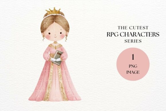 Princess Crown Holding Book Clipart PNG