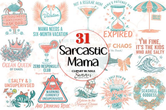 Sarcastic Funny Mama Costal Summer: Strategic Design Humor for Creative Entrepreneurs