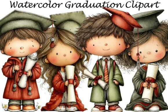 Strategic Application of Watercolor Graduation Clipart in Branding and Design