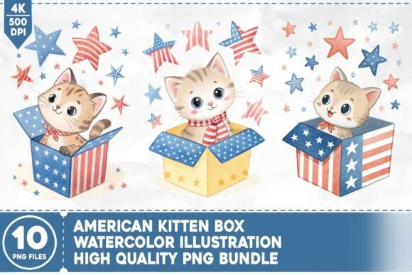 Unlocking Creativity with the American Kitten in Box Watercolor Bundle