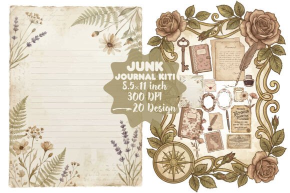 Victorian Floral Junk Journal Kit 20: A Timeless Resource for Modern Creatives