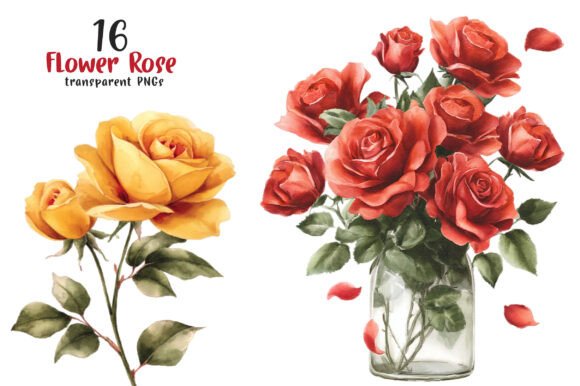 Watercolor Flower Rose Clipart: Elevating Your Creative Projects with Elegance